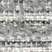 Tweed-like fabric texture in off-white, gray, and charcoal tones features horizontal bands and a nubby surface; label reads "swan > fabric (h) > h 633."